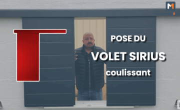 pose d'un volet coulissant sur gonds existants